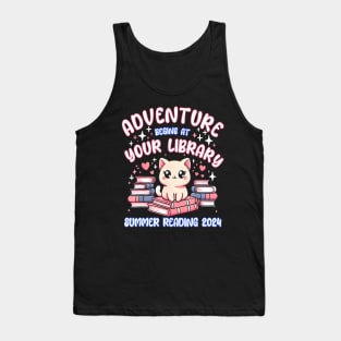 Adventure Begins At Your Library Summer Reading 2024 Cats Tank Top
